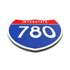 Interstate 780 Number Only road sign replica flat view