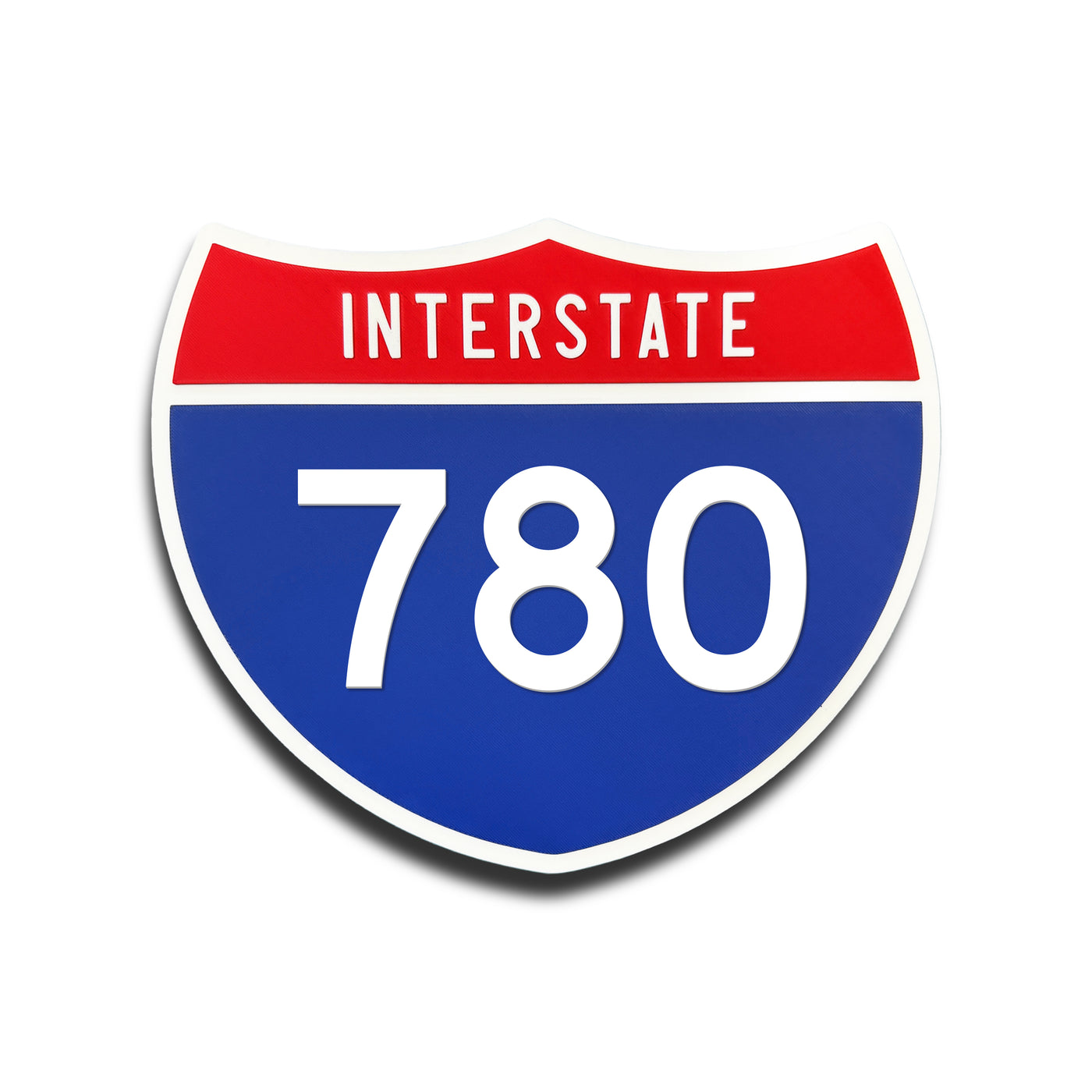 Interstate 780 Number Only road sign replica front view