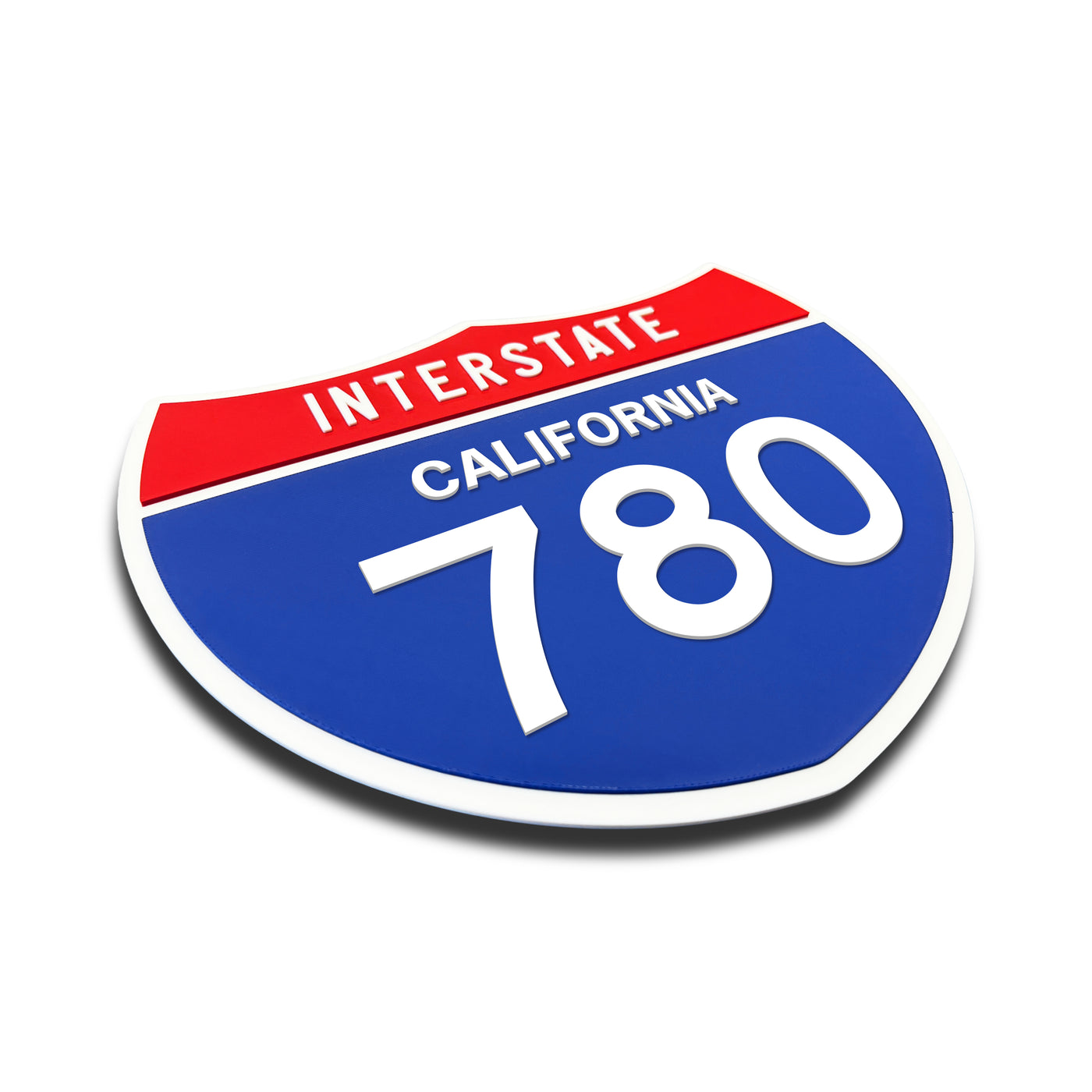 Interstate 780 – California road sign replica three-quarter view