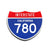 Interstate 780 California road sign replica front view