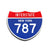 Interstate 787 New York road sign replica front view