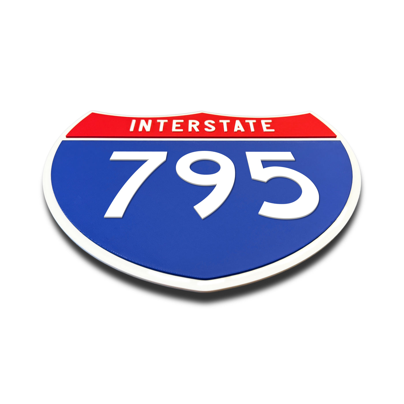 Interstate 795 Number Only road sign replica flat view