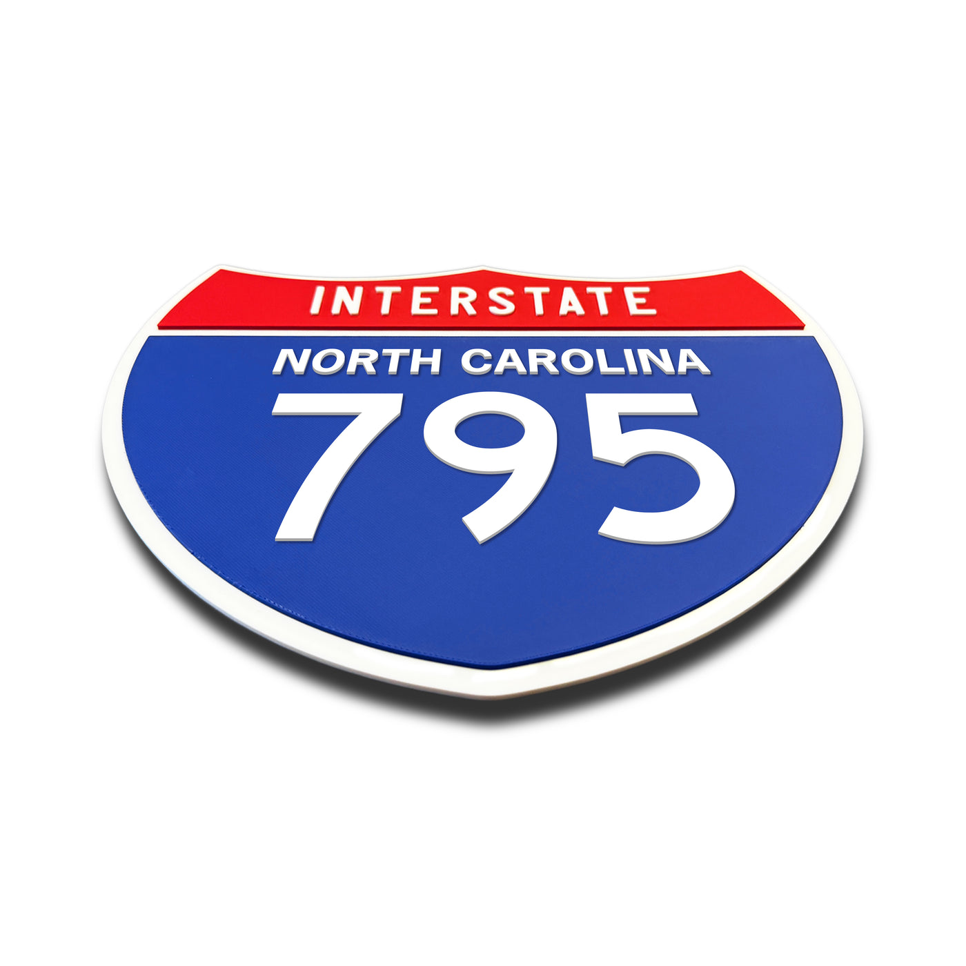 Interstate 795 – North Carolina road sign replica flat view