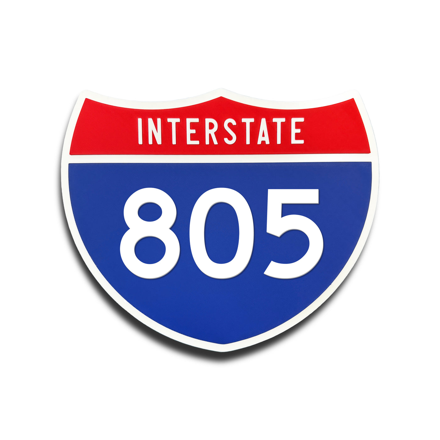 Interstate 805 Number Only road sign replica front view
