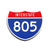 Interstate 805 Number Only road sign replica front view