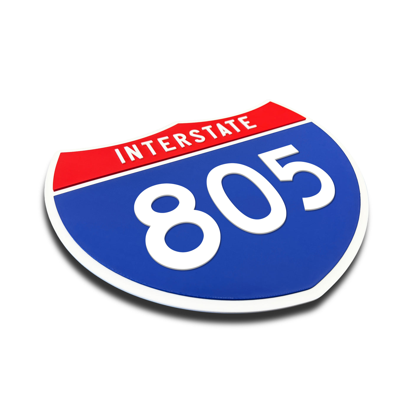 Interstate 805 Number Only road sign replica three quarter view
