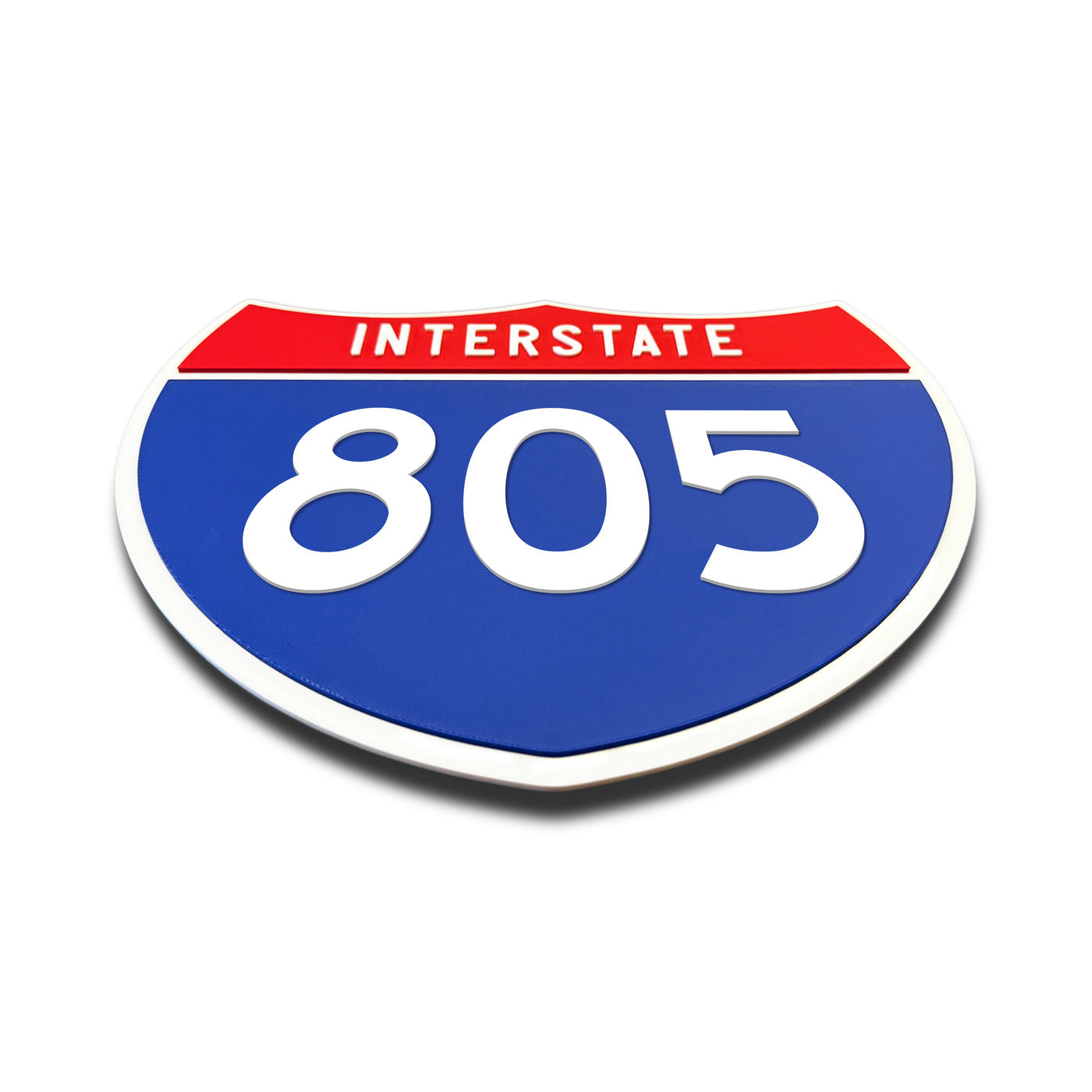 Interstate 805 Number Only road sign replica flat view