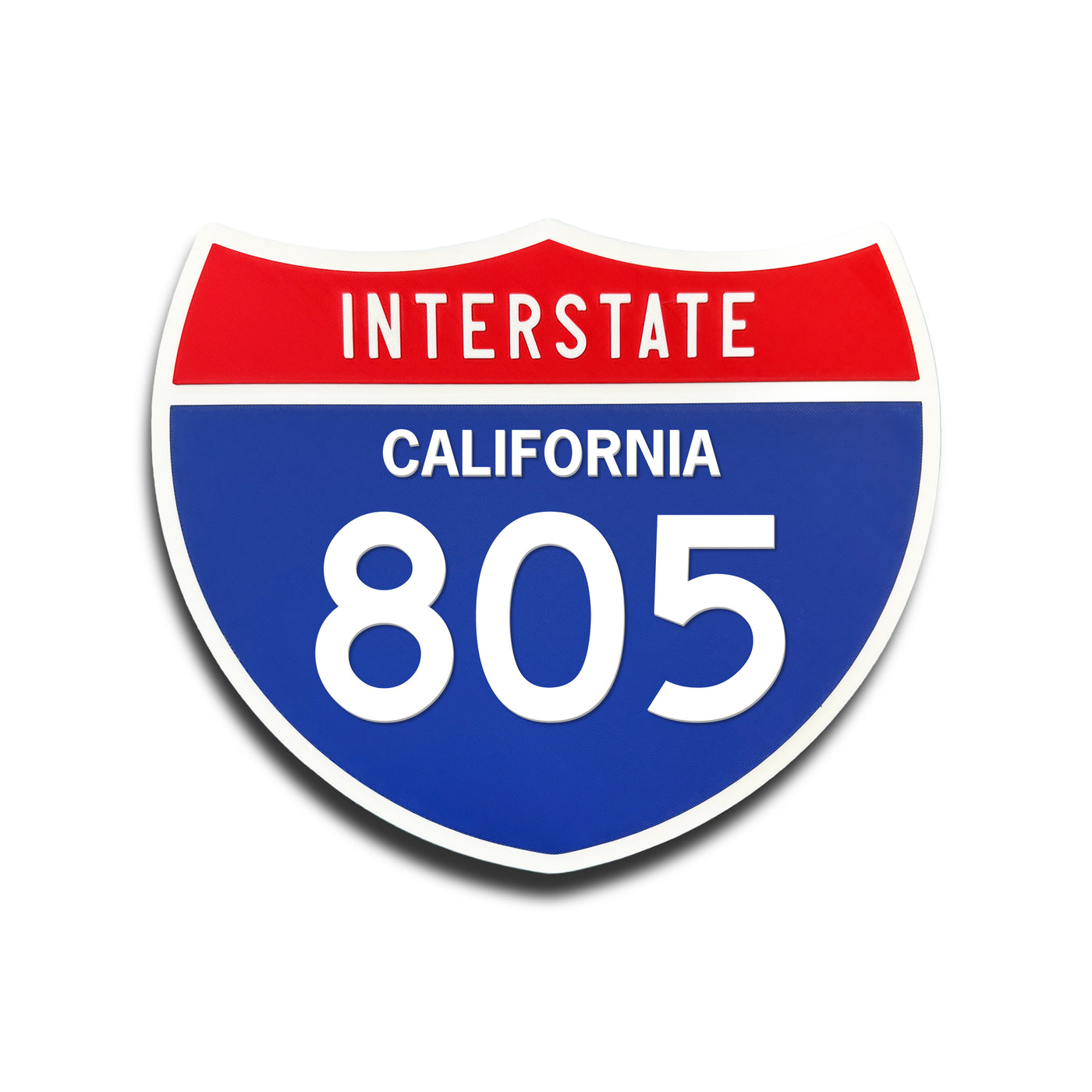 Interstate 805 California road sign replica front view