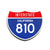 Interstate 810 California road sign replica front view