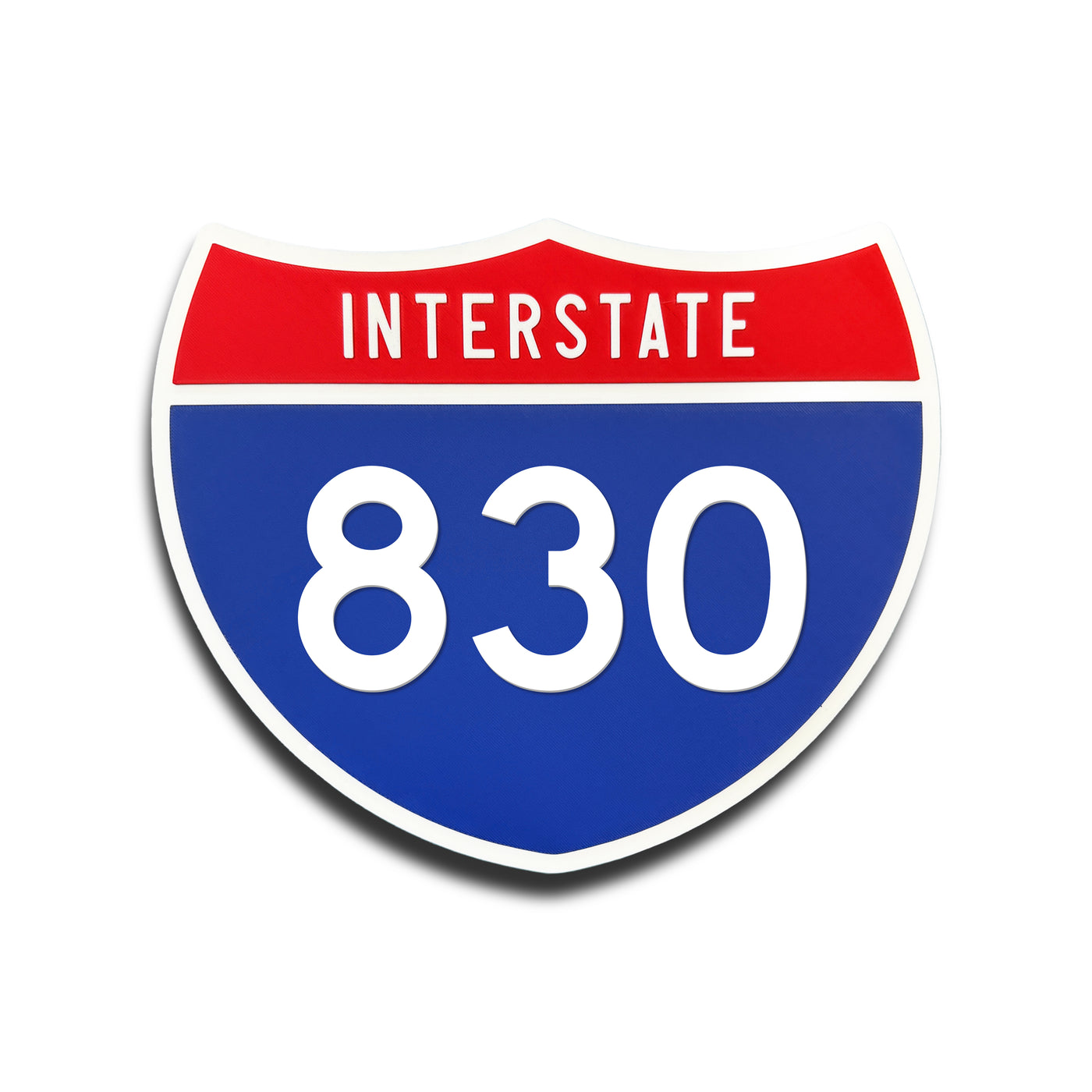 Interstate 830 Number Only road sign replica front view