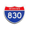 Interstate 830 Number Only road sign replica front view