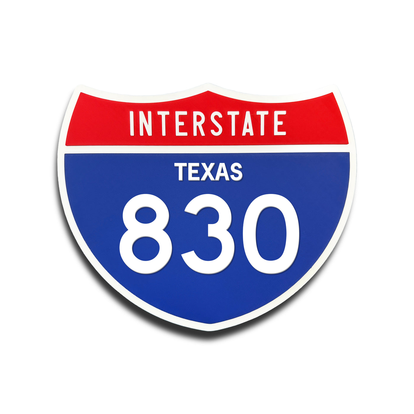 Interstate 830 Texas road sign replica front view