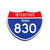 Interstate 830 Texas road sign replica front view