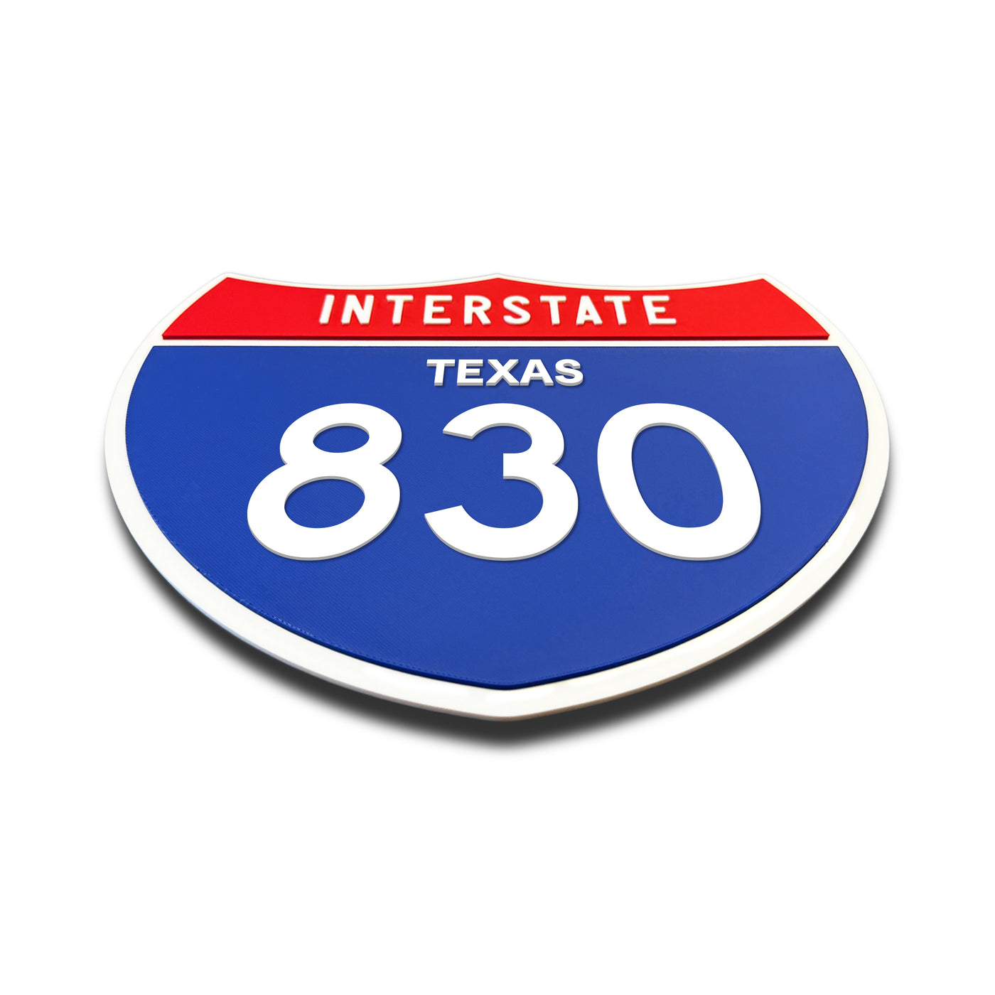Interstate 830 – Texas road sign replica flat view