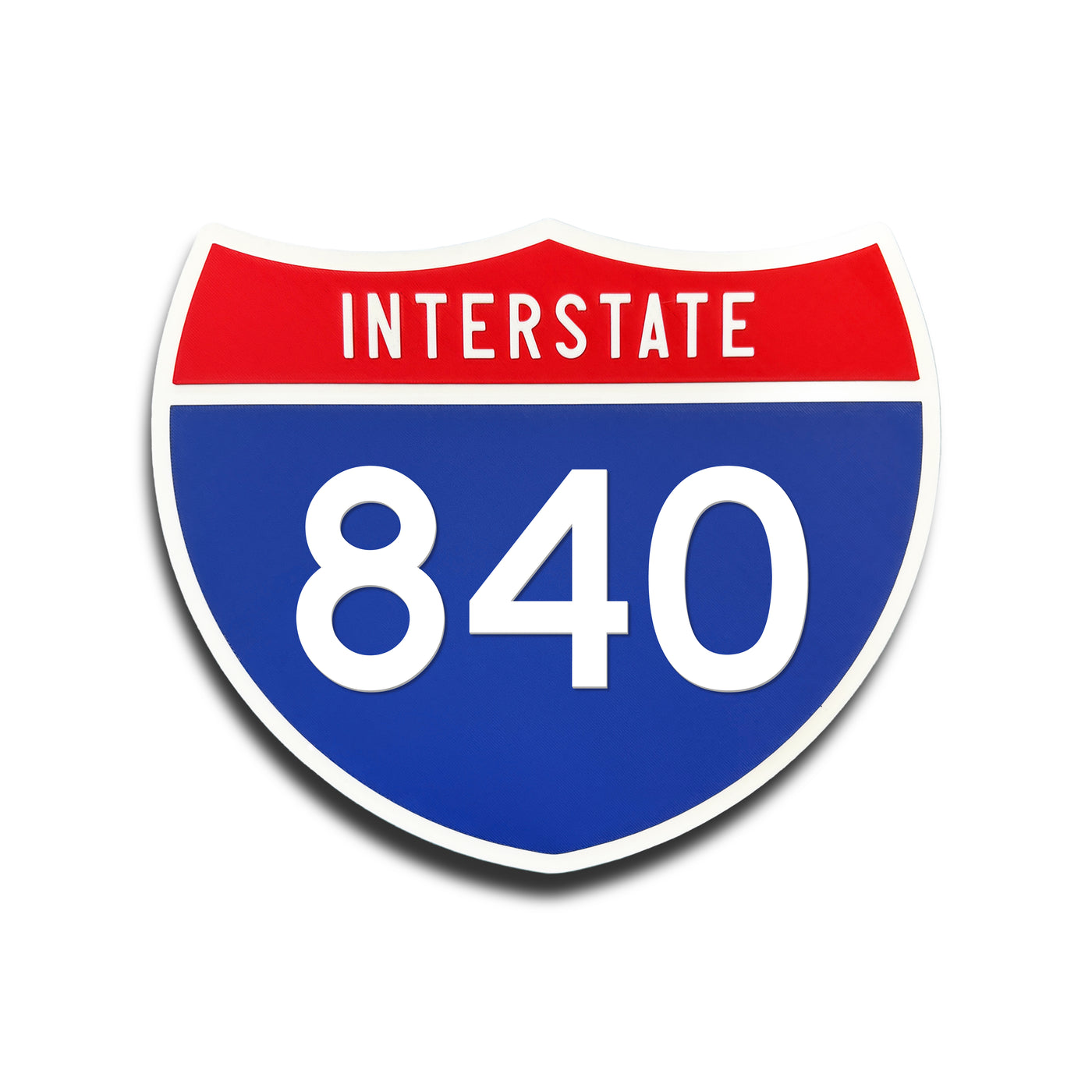 Interstate 840 Number Only road sign replica front view