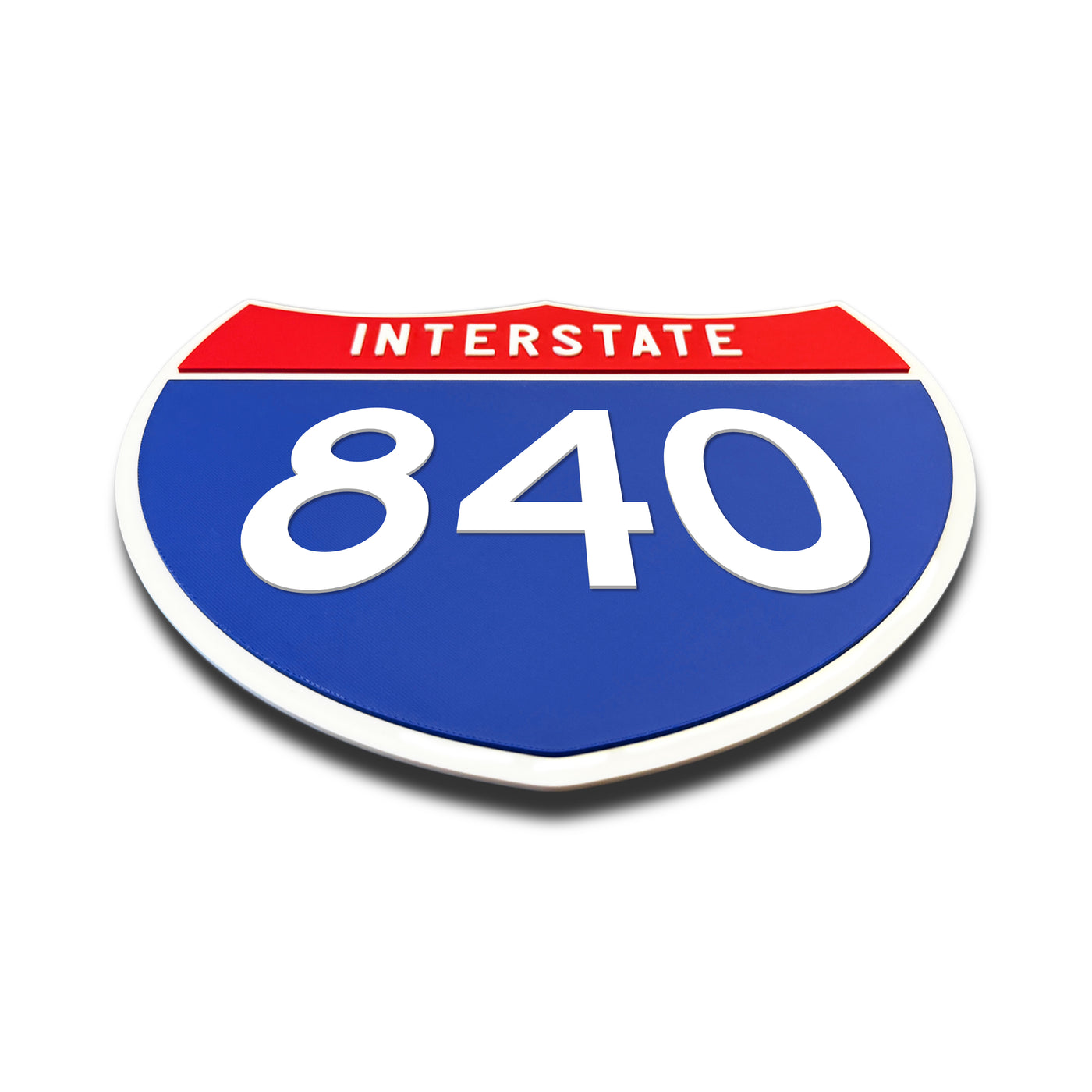 Interstate 840 Number Only road sign replica flat view