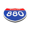 Interstate 880 Number Only road sign replica flat view