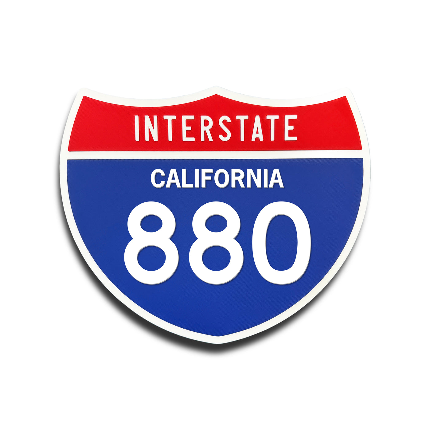 Interstate 880 California road sign replica front view