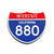 Interstate 880 California road sign replica front view