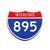 Interstate 895 Number Only road sign replica front view
