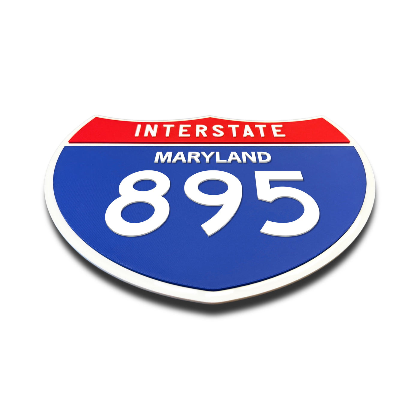 Interstate 895 – Maryland road sign replica flat view
