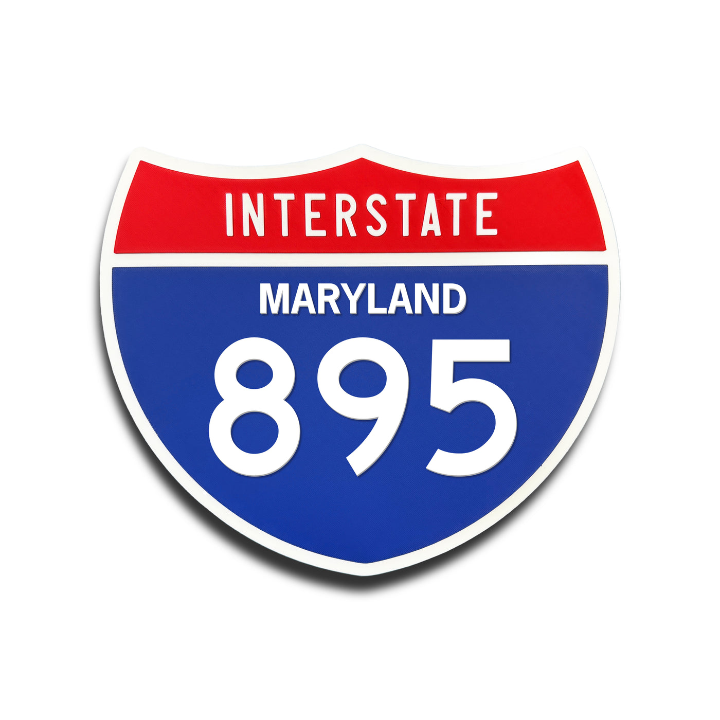 Interstate 895 Maryland road sign replica front view