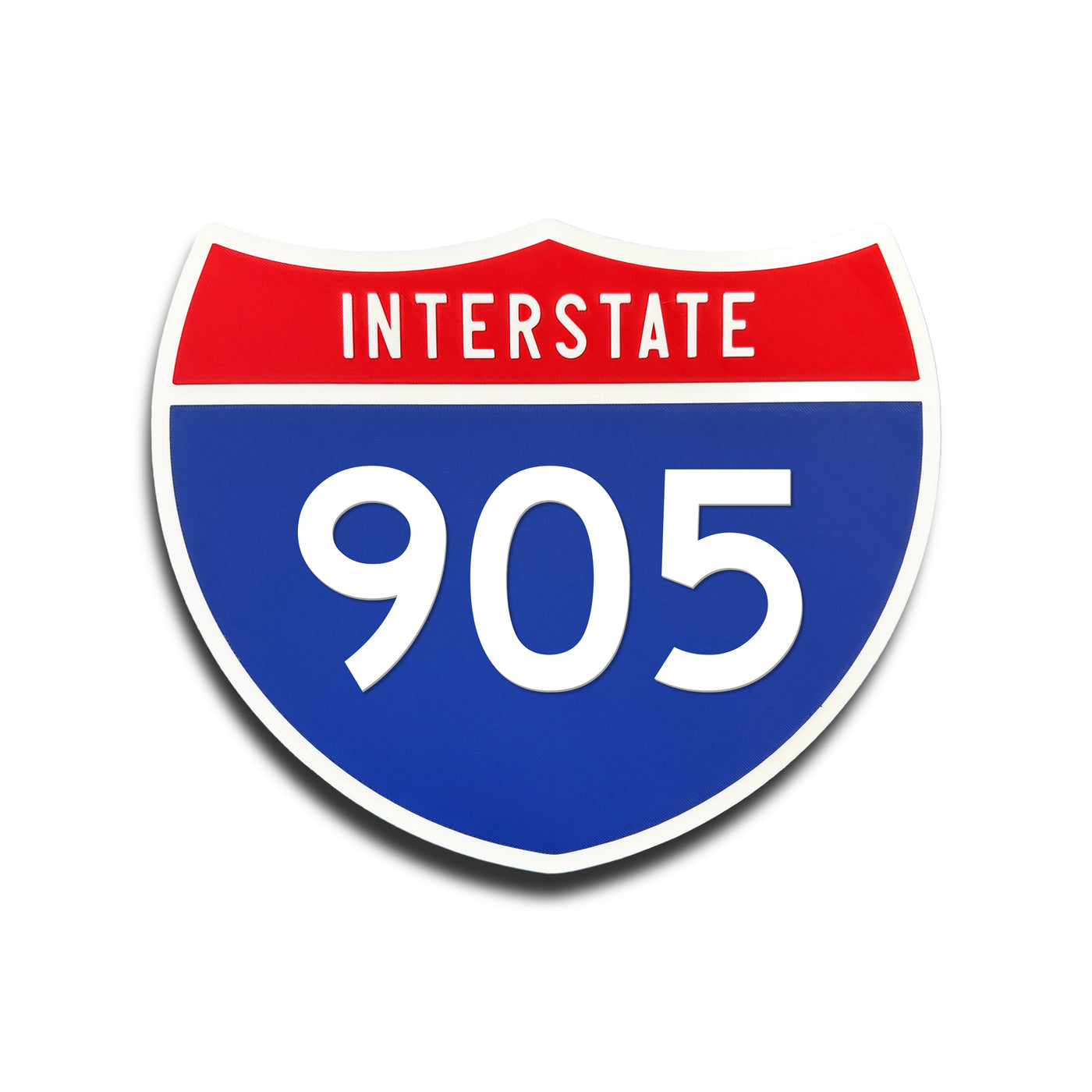 Interstate 905 Number Only road sign replica front view