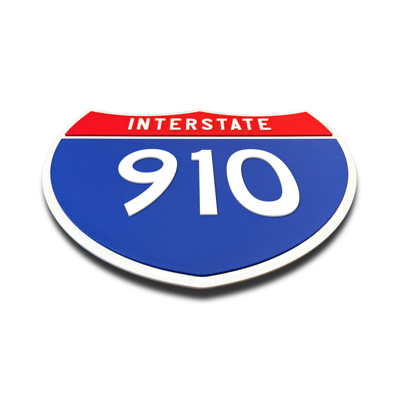 Interstate 910 Number Only road sign replica flat view