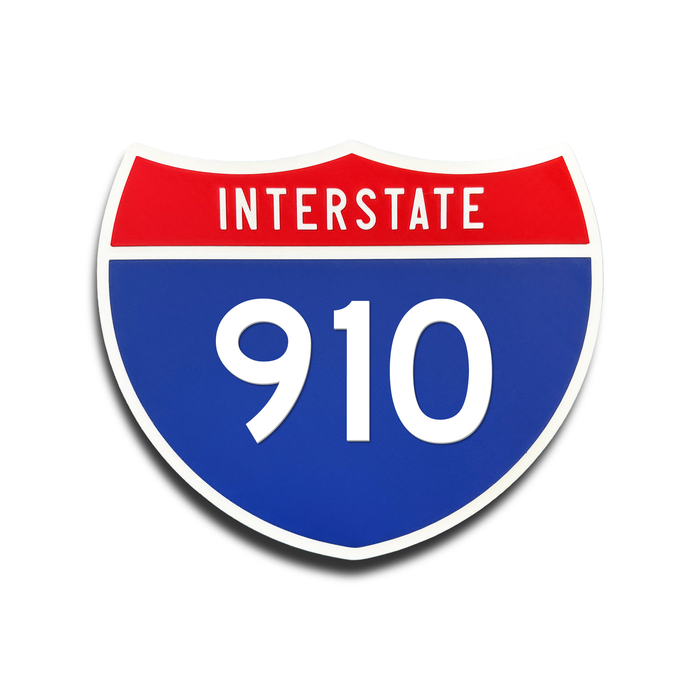Interstate 910 Number Only road sign replica front view