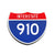 Interstate 910 Number Only road sign replica front view