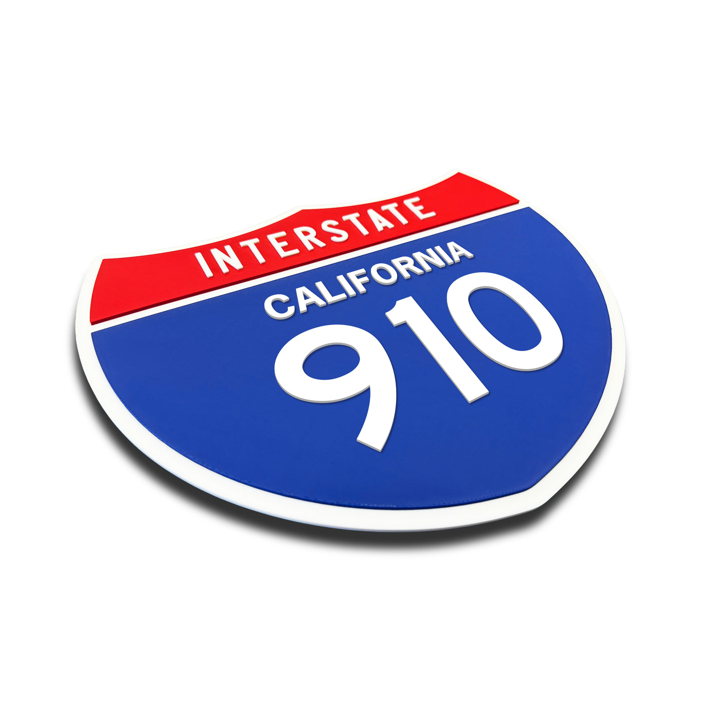 Interstate 910 – California road sign replica three-quarter view