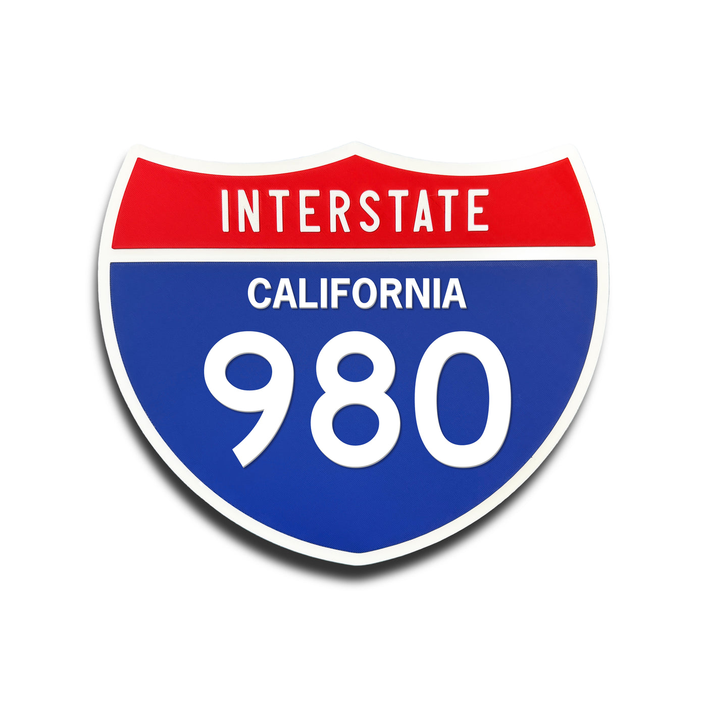 Interstate 980 California road sign replica front view