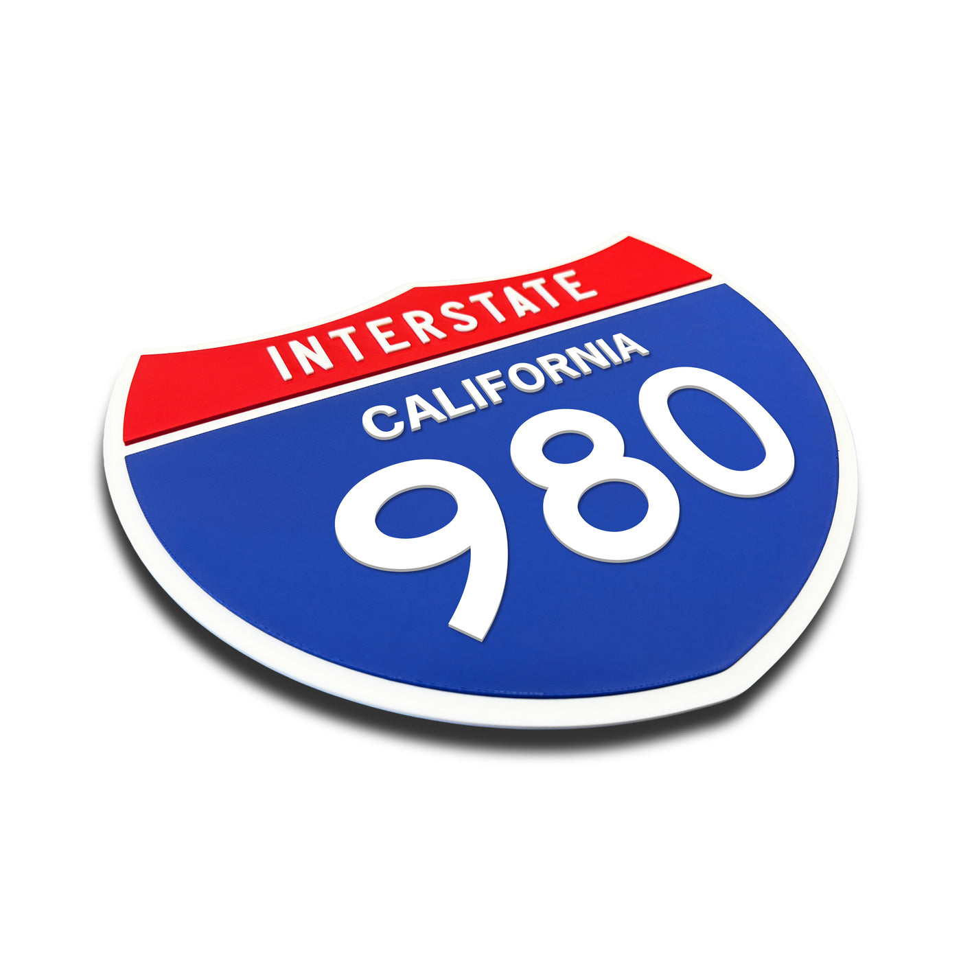 Interstate 980 – California road sign replica three-quarter view