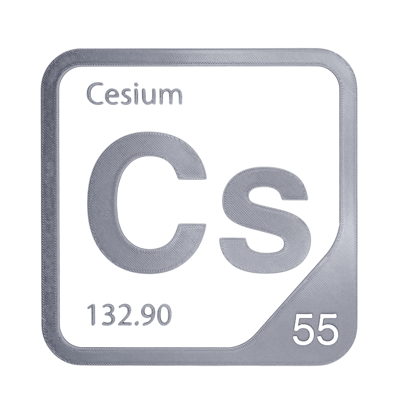 Cesium periodic table Elemental Tile in Gray