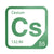 Cesium periodic table Elemental Tile in Green