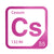 Cesium periodic table Elemental Tile in Magenta