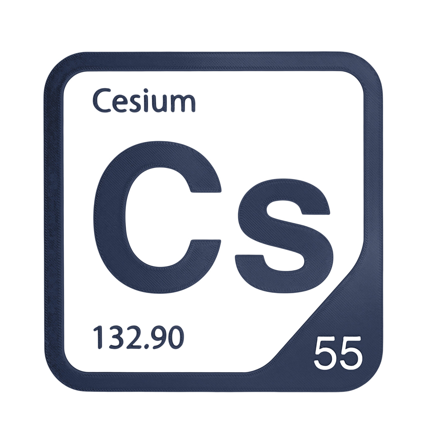 Cesium periodic table Elemental Tile in Navy Blue