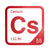 Cesium periodic table Elemental Tile in Red