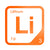 Lithium periodic table Elemental Tile in Orange