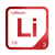 Lithium periodic table Elemental Tile in Red