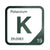 Potassium periodic table Elemental Tile in Forest Green