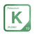Potassium periodic table Elemental Tile in Green
