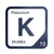 Potassium periodic table Elemental Tile in Navy Blue