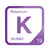 Potassium periodic table Elemental Tile in Purple