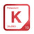 Potassium periodic table Elemental Tile in Red
