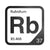 Rubidium periodic table Elemental Tile in Black