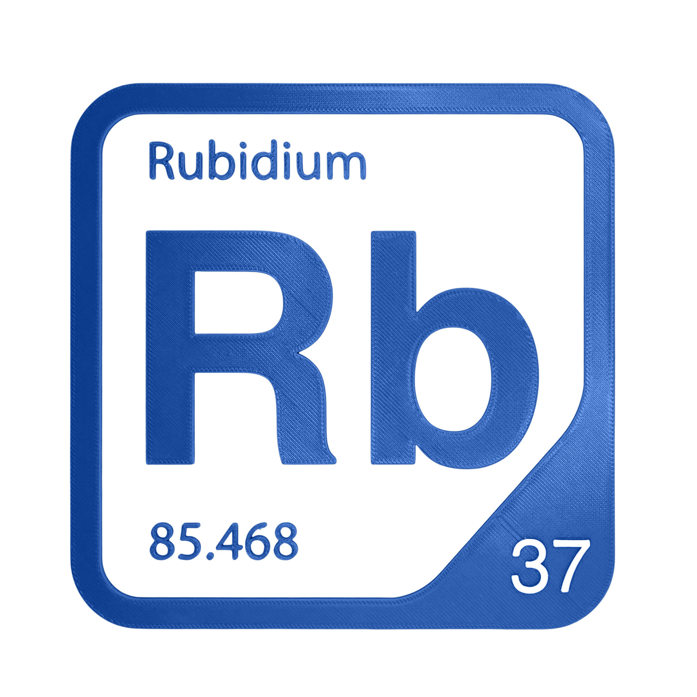 Rubidium periodic table Elemental Tile in Blue