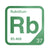 Rubidium periodic table Elemental Tile in Green