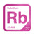 Rubidium periodic table Elemental Tile in Magenta