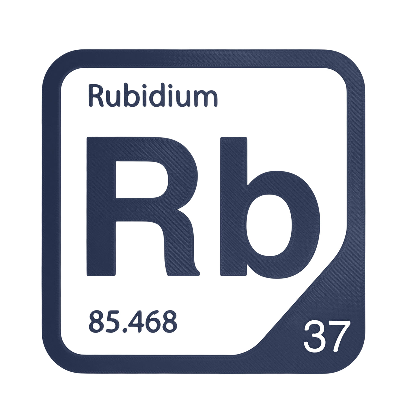 Rubidium periodic table Elemental Tile in Navy Blue